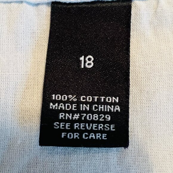 Rue 21 Women's Jeans High Rise Cotton Ankle Leg Blue White Denim Plus Size 18 - Picture 11 of 11